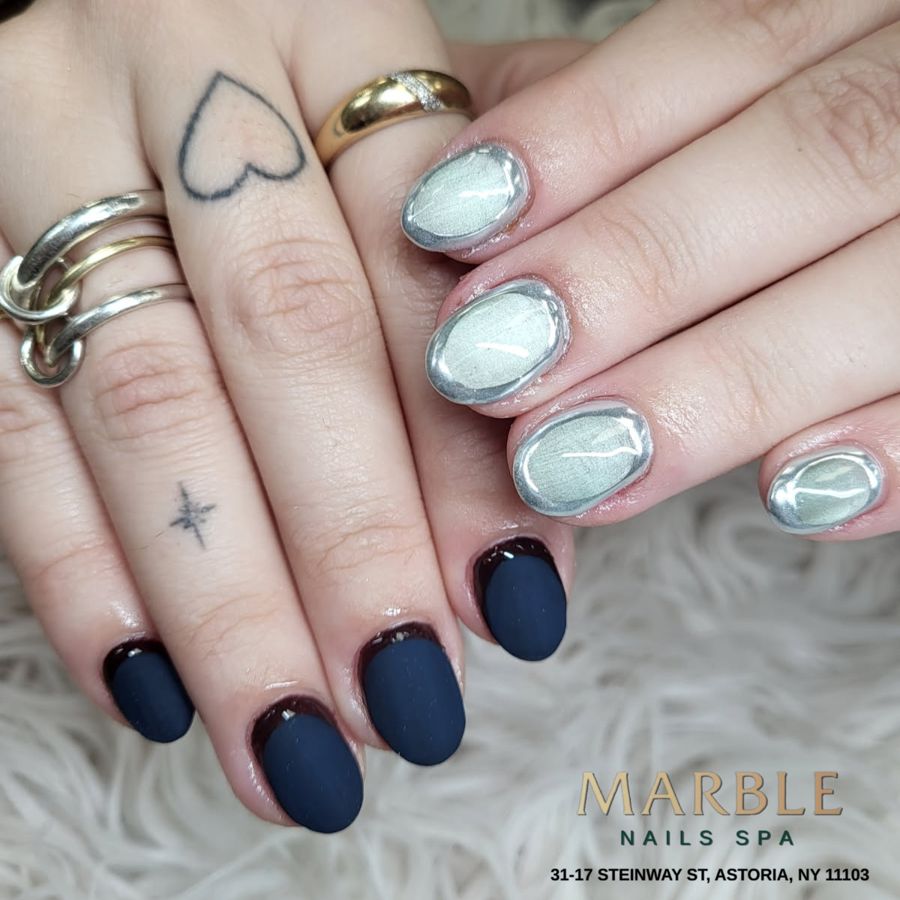 Marble Nails Spa - Winter Nails Ideas